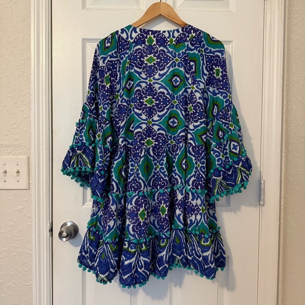 Antica Sartoria by Giacomo Cinque Short Dress Beachwear Resort V Neck One Size - Picture 7 of 13